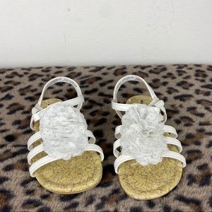 White Floral Toddler Sandals